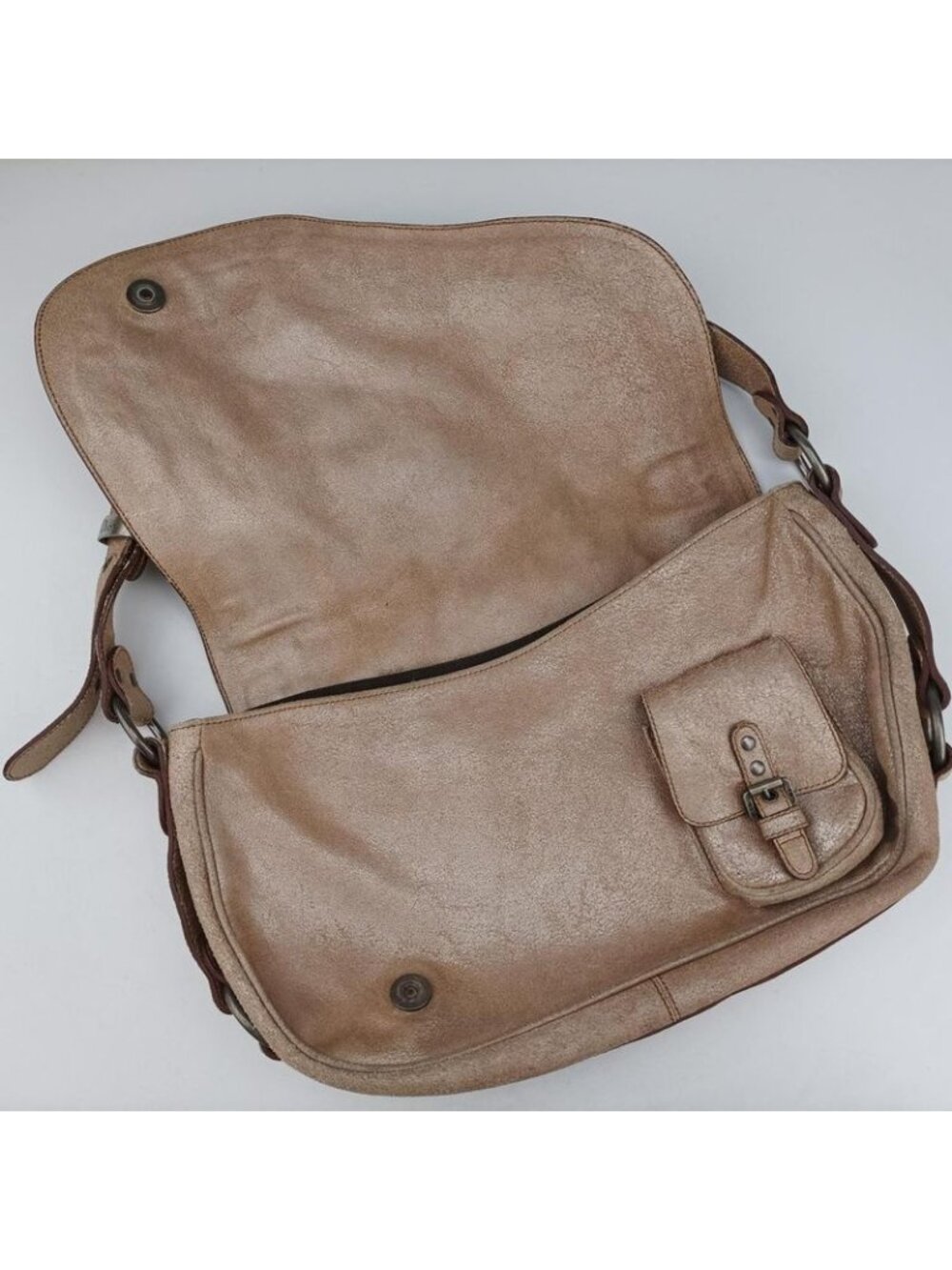 ★SOLD★ Dior Gaucho Beige Leather Messenger Bag - Picture 13 of 16